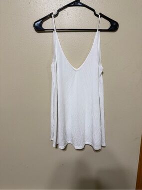 Silence and noise flowy white tank top XS